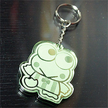 青蛙造型鑰匙圈-鏡綠色(雙面)